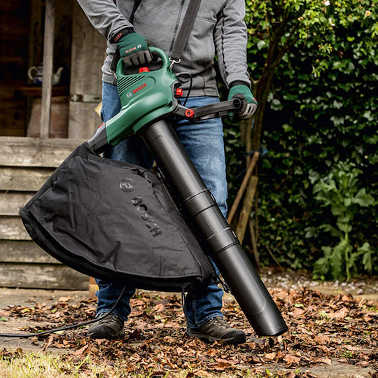 Bosch Universal GardenTidy 2300 Листосъбирач / Издухвател Чанта за ръка Електрически 2300W с регулиране на интензитета & Максимална Скорост на Въздуха 285км/ч