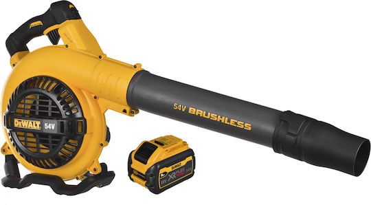 Dewalt Φυσητήρας Χειρός 54V με 1 Μπαταρία 9Ah & Ρύθμιση Έντασης με Μέγιστη Ταχύτητα Αέρα 193km/h