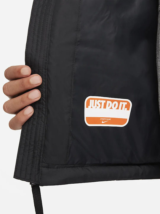 Geci Pentru Copii Sport Scurt Cu Glugă Negru Sportswear