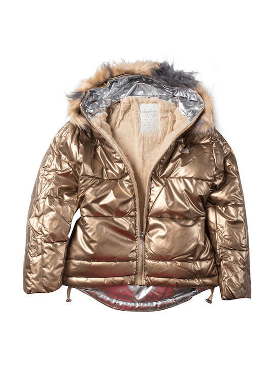 Kids' Casual Jacket Short with Hood Gold