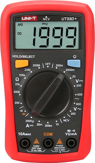 Uni-T Digital Multimeter with AC / DC / Resistance Measurement UT33D+