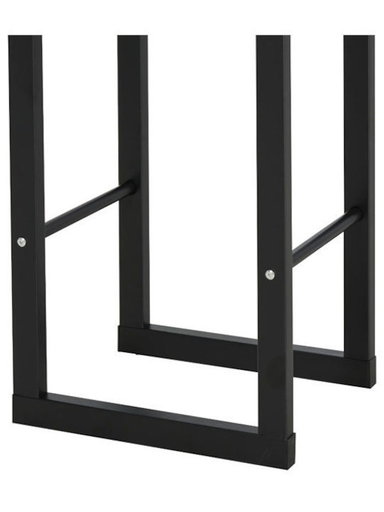 HomCom Metallisch Regal Holzlagerung 40x25x150cm
