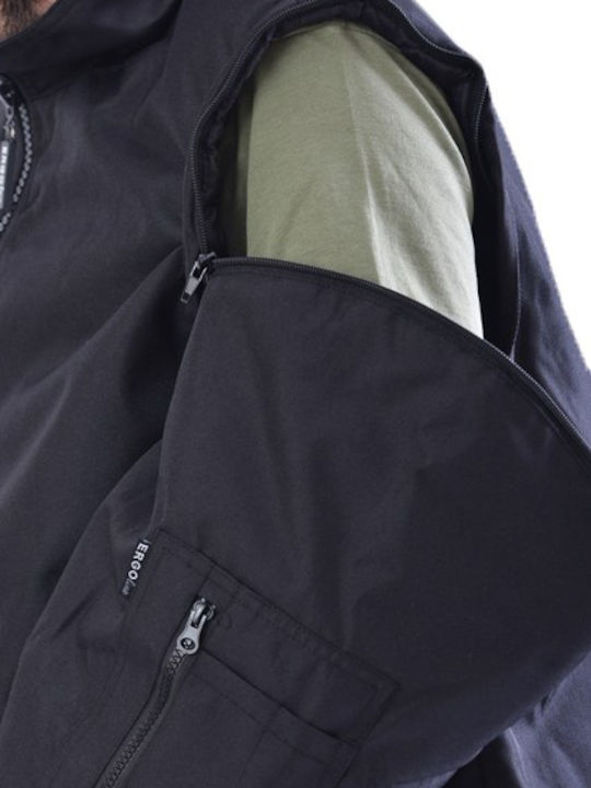Ergo Regina Work Jacket Black with Detachable Sleeves