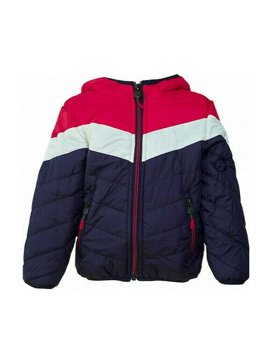 Joyce Kids Quilted Jacket short with Lining & Protection Hood Blue