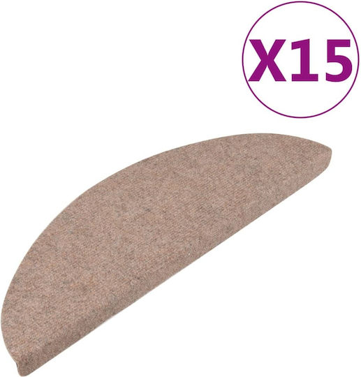 vidaXL Stair Mats Beige 56cm 136388 15pcs
