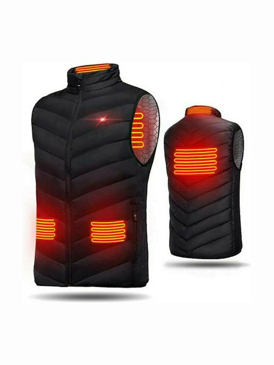 Heated Safety Vest Black with USB port