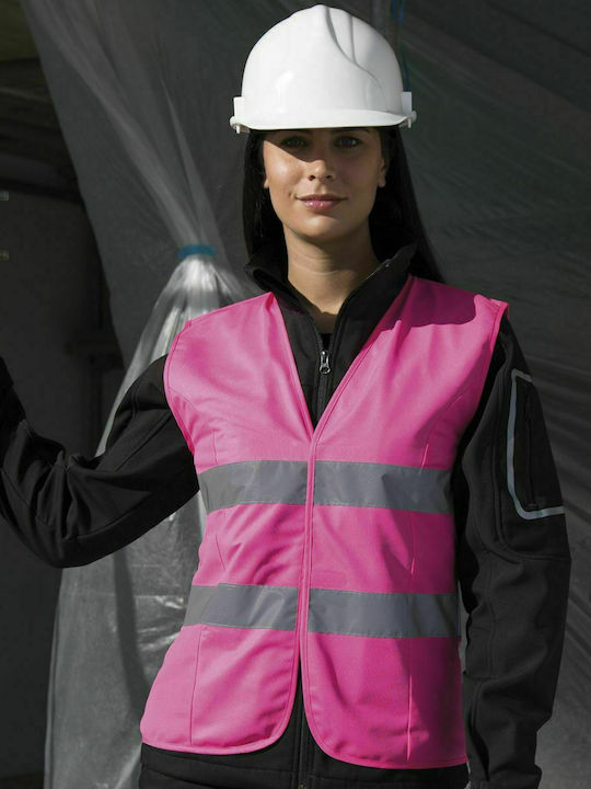 Result Arbeitsweste mit reflektierenden Bändern Rosa