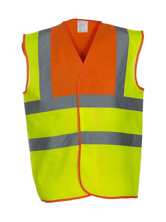 Yoko HVW100 Safety Vest with Reflective Film Orange