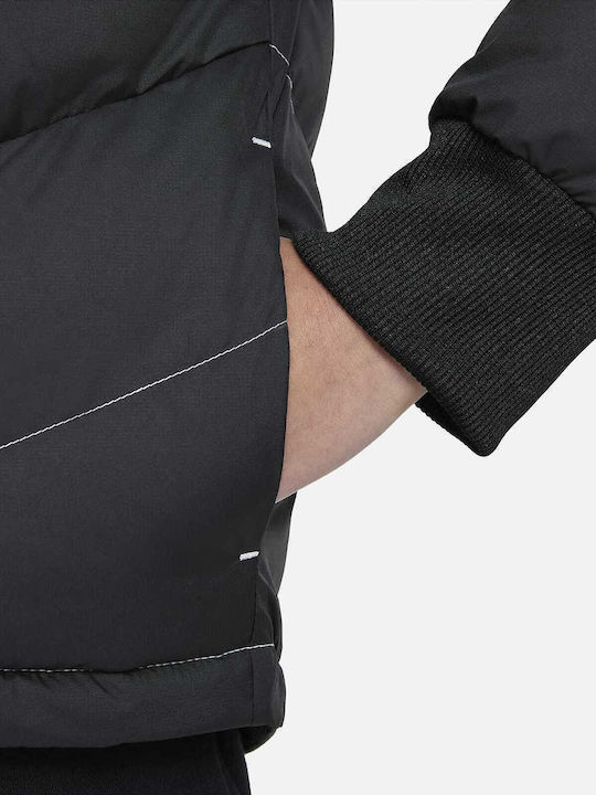 Kids' Sports Jacket Short with Hood Black Sportswear
