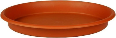Viomes 262 Στρογγυλό Πιάτο Γλάστρας σε Πορτοκαλί Χρώμα 25x25cm