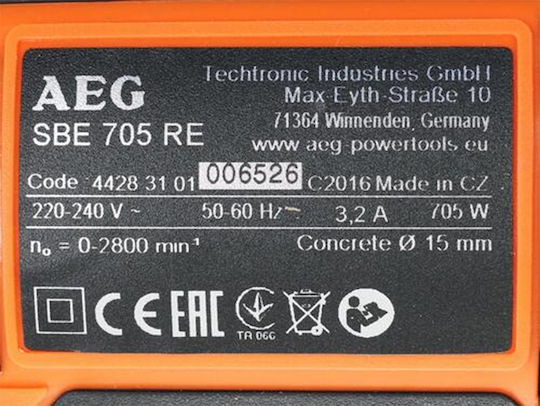 AEG Tools SBE 705 RE Κρουστικό Δράπανο 705W
