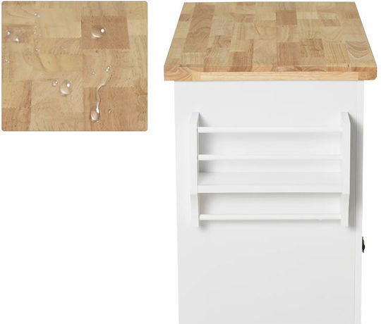 HomCom Boden-Küchenschrank Weiß 111x44,5x82,5cm