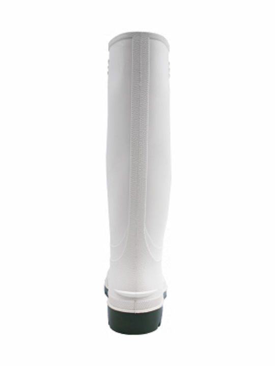 Dunlop Pricemastor 380BV Non-Slip Work Wellies Knee White