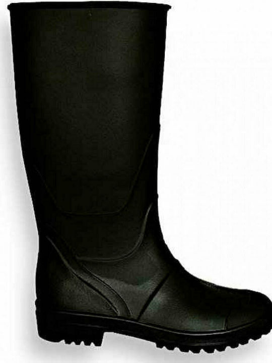 Galaxy Africa Αντιολισθητικές Unisex Γαλότσες Εργασίας Γονάτου Μαύρες