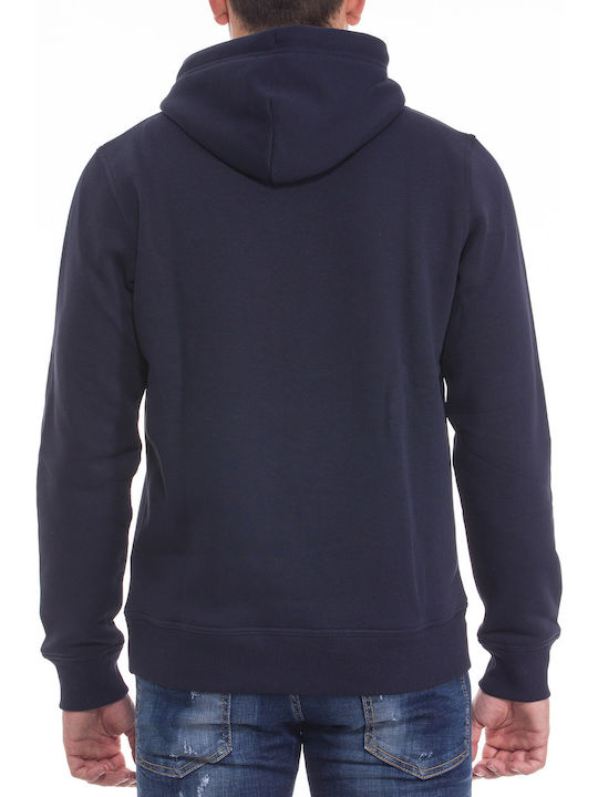 Archive Shield Sweatshirt with Hood Navy