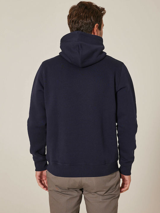 Archive Shield Sweatshirt with Hood Navy
