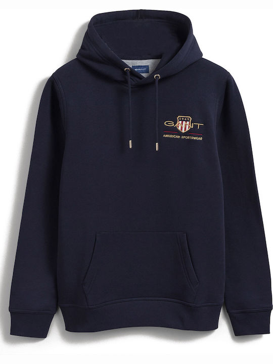 Archive Shield Sweatshirt with Hood Navy