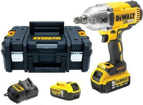Dewalt Brushless Impact Wrench Battery 18V 2x5Ah with Socket 1/2"