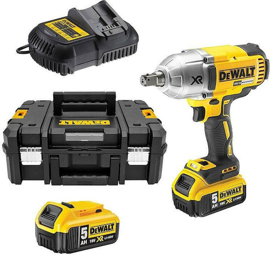 Dewalt Brushless Impact Wrench Battery 18V 2x5Ah with Socket 1/2"