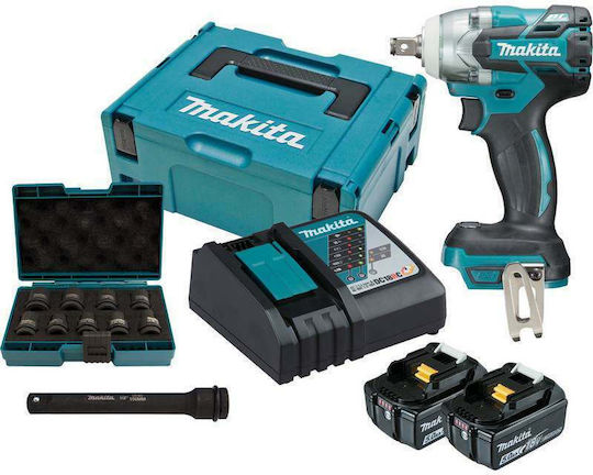Makita Brushless Schlagschrauber Akku 18V 2x5Ah mit Aufnahme 1/2"