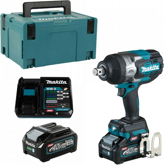 Makita XGT Brushless Impact Wrench Battery 40V 2x4Ah with Socket 3/4"