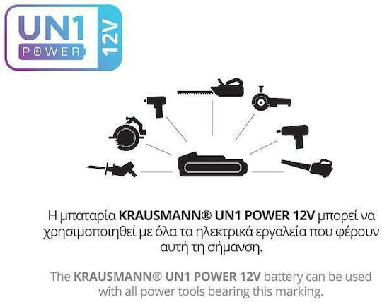 Krausmann U75012-12S Ударен гайковерт 1x2Ах с Приемник 3/8"