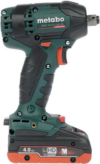 Metabo SSW 18 LTX 300 BL Безчетков Ударен гайковерт 2x4Ах с Приемник 1/2" & Hex