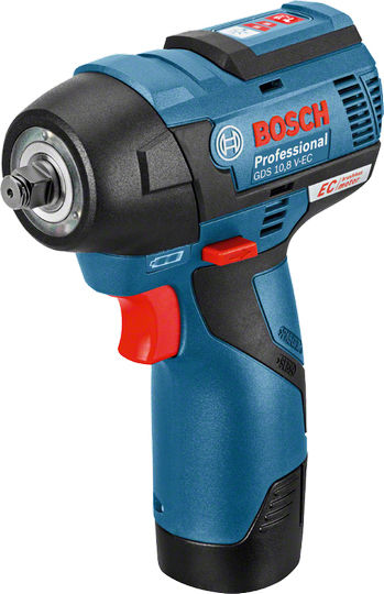Bosch GDS 10.8 V-EC Brushless Μπουλονόκλειδο Μπαταρίας 12V Solo με Υποδοχή 3/8"