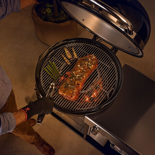 Weber Performer Deluxe GBS Неръждаема Барбекю на Въглища Котел с Капак и Термометър 101x101см