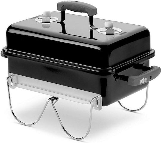 Weber Go Anywhere Stainless steel Portable Charcoal Grill with Lid 42cmx26cm