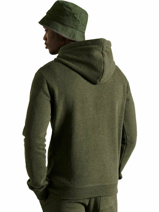 Superdry Vintage Men's Sweatshirt with Hood and Pockets Green