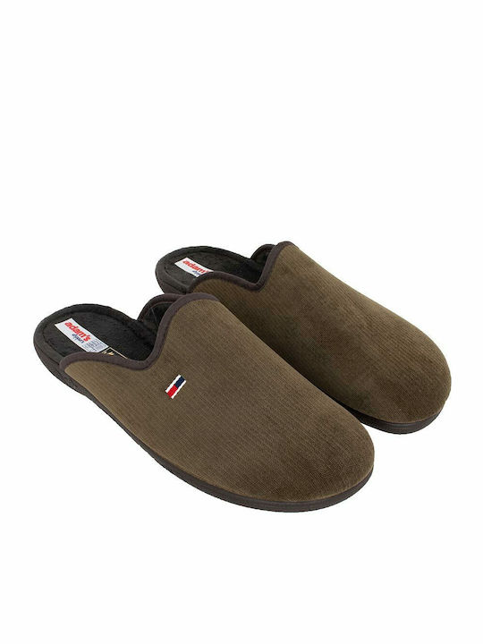 Papuci bărbați iarna Kaki