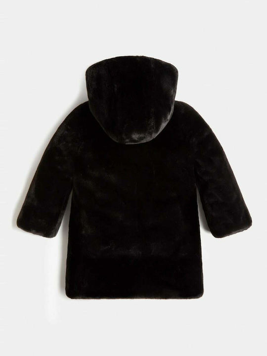 Kids' Quilted Jacket Long Double Sided with Hood Gold