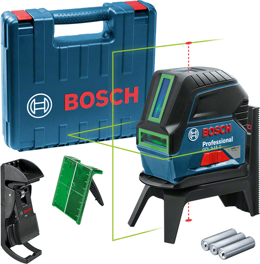 Bosch Professional Laser GCL 2-15 avec 3 piles 1,5 V-LR6 (AA) et cible laser  - HORNBACH
