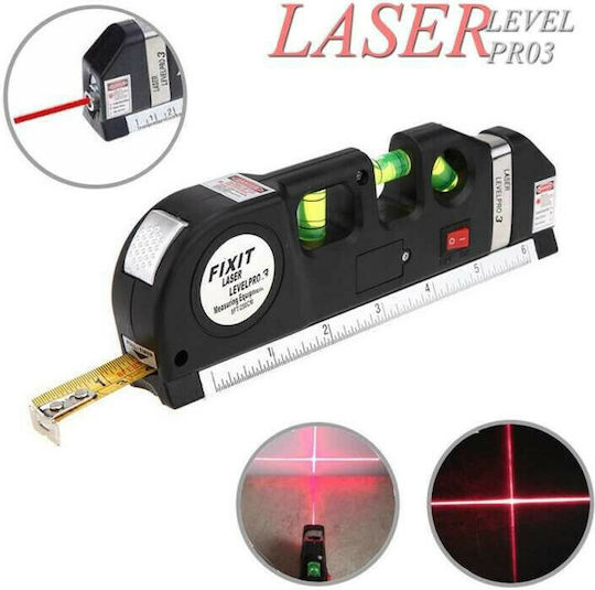 LevelPro3 Γραμμικό Αλφάδι Laser Κόκκινης Δέσμης με Εύρος Εργασίας 2.5m