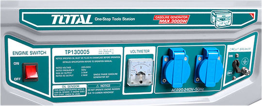 Total Generators Benzin mit Kickstart und maximaler Leistung 3.5kVA