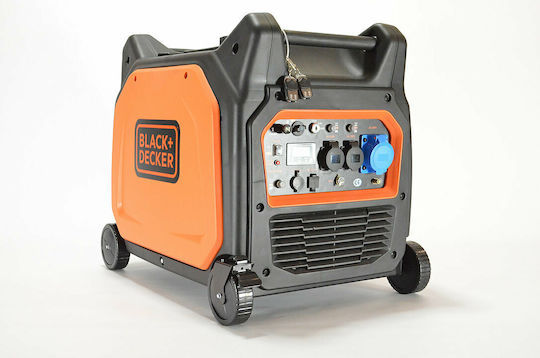 Black & Decker Αθόρυβη Γεννήτρια Inverter Βενζίνης Τετράχρονη με Αυτόματη Μίζα, Ρόδες και Μέγιστη Ισχύ 6.5kVA