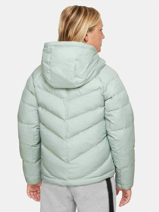 Kids' Sports Jacket Short with Hood Khaki Sportswear