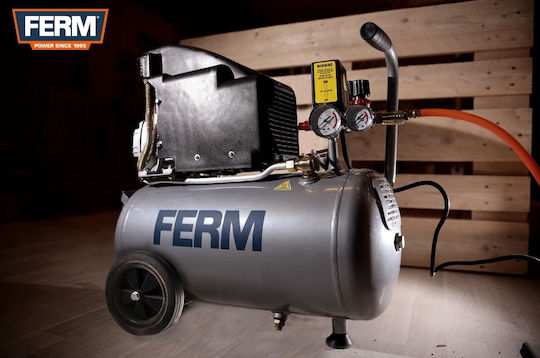 Ferm Single-Phase Air Compressors 93dB with Power 1.5hp and Airtank 24lt