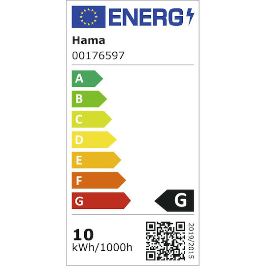 HAMA Bec Smart LED 10W pentru Dulie E27 RGBW 806lm Reglabil în intensitate