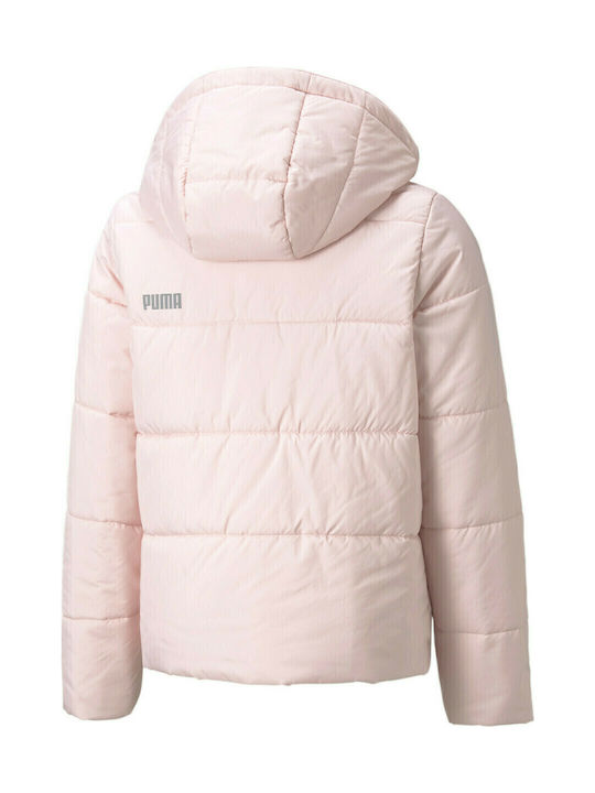 Kids' Sports Jacket Short with Hood Pink ESSENTIALS