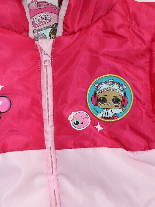 Kinder Freizeitjacke Kurz mit Kapuze Mehrfarbig