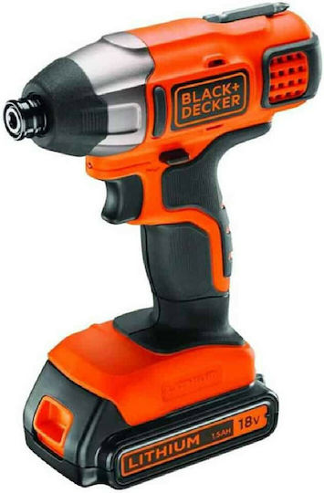Black & Decker BD146 Σετ Δραπανοκατσάβιδο & Παλμικό Κατσαβίδι 18V με 1 Μπαταρία 1.5Ah