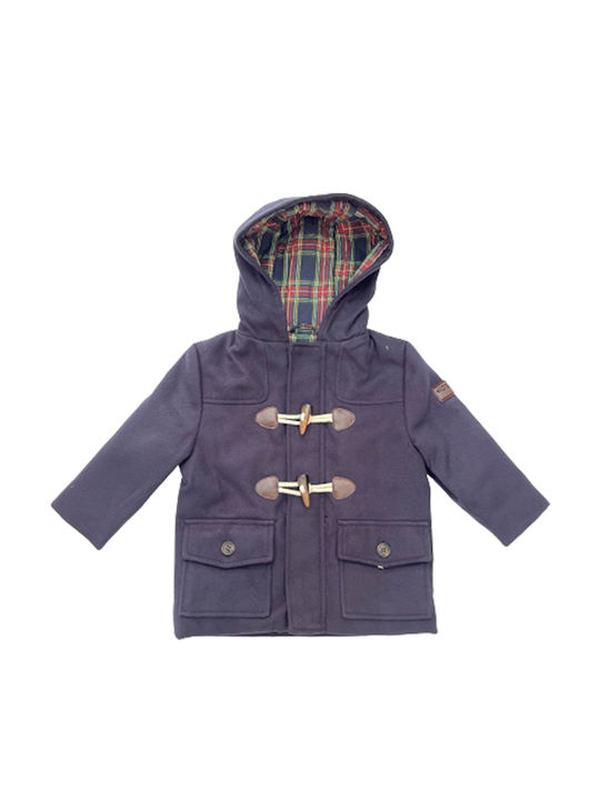 Kids' Coat Montgomery Short with Hood Blue