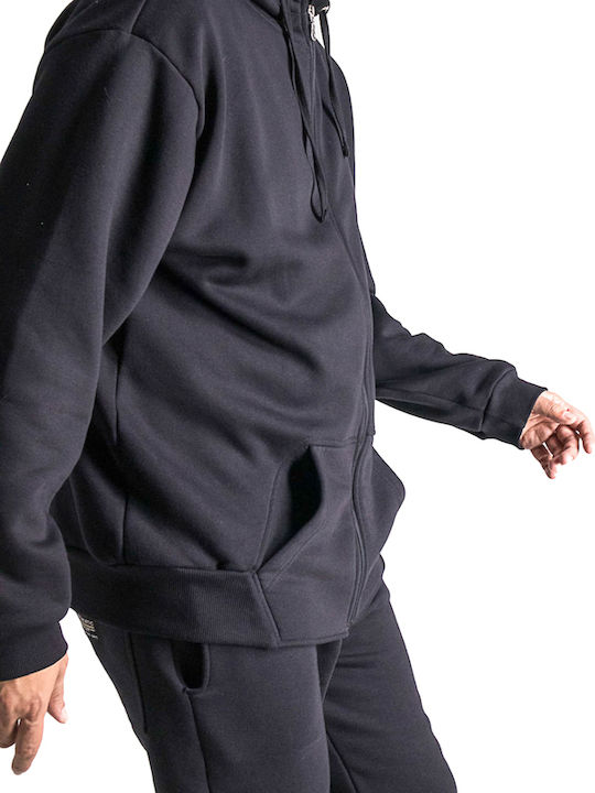 Black Hooded Cardigan