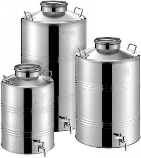 Metal Box Stainless Steel Container 28B180 Open Top/Flat Bottom 20lt 28B180-20