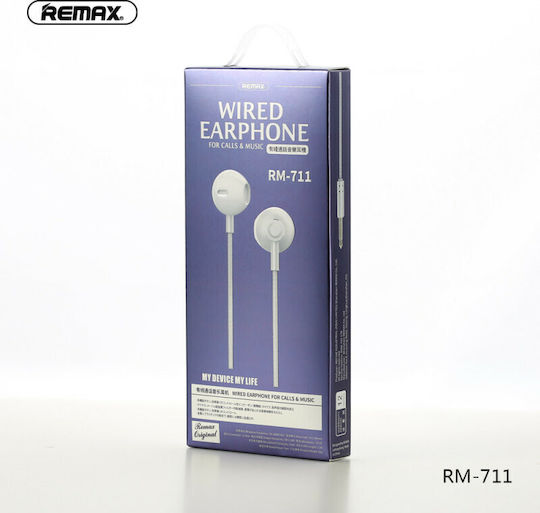 Remax RM-711 Earbuds Handsfree Ακουστικά με Βύσμα 3.5mm Μαύρο