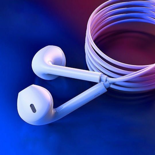 Joyroom JR-EP3 Handsfree cu două căști cu mufă Lightning Alb