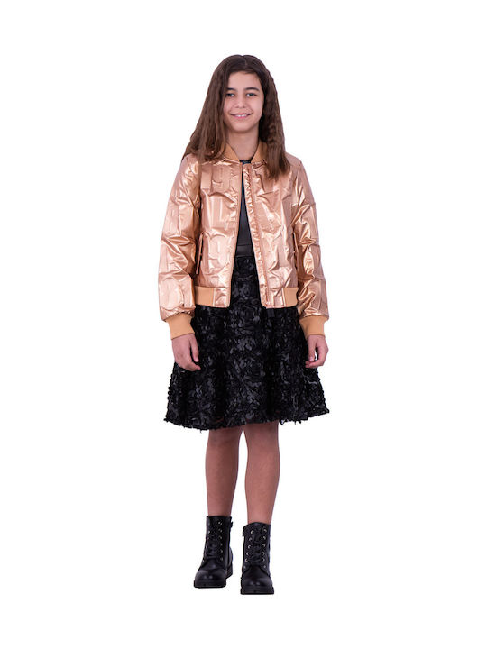 Kids' Bomber Short Gold