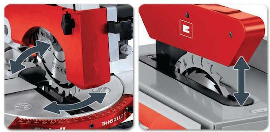 Einhell TH-MS 2112 T Φαλτσοπρίονο Ρεύματος Δύο Εργασιών με Ισχύ 1200W & Δίσκο Κοπής Διαμέτρου 210mm